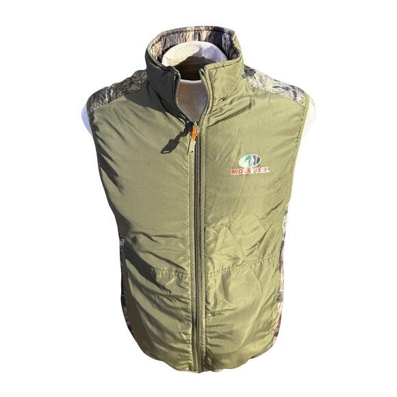 Mossy Oak Break Up Camo Reversible Vest Men Size M 3M Thinsulate Puffer Hunting - Picture 4 of 7